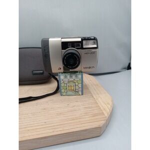 Minolta Vectis 200 IX-Date Silver Point & Shoot APS Film Camera - Tested & Works